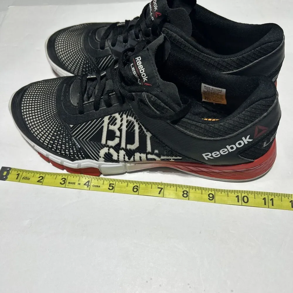 Reebok Les Mills Body Pump Training Shoes Black Red Men's Size 8.5 (Flaw)